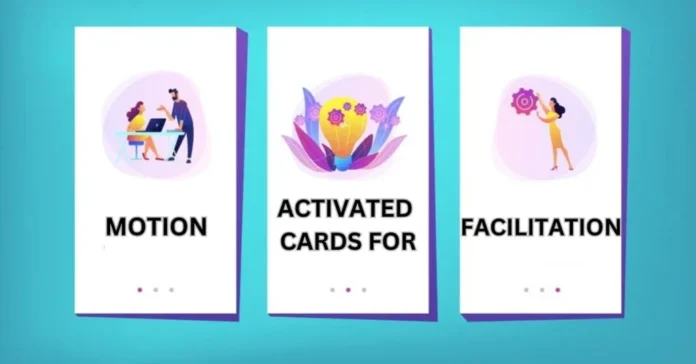 motion activated cards for facilitation