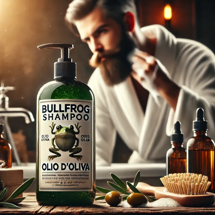 bullfrog shampo barba olio d'oliva